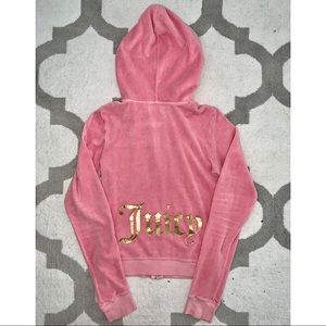 Pink Juicy velour sweater hoodie